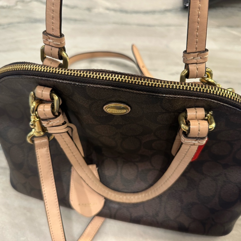 Coach Black and Tan Shoulder Bag